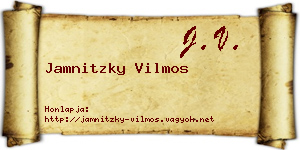 Jamnitzky Vilmos névjegykártya